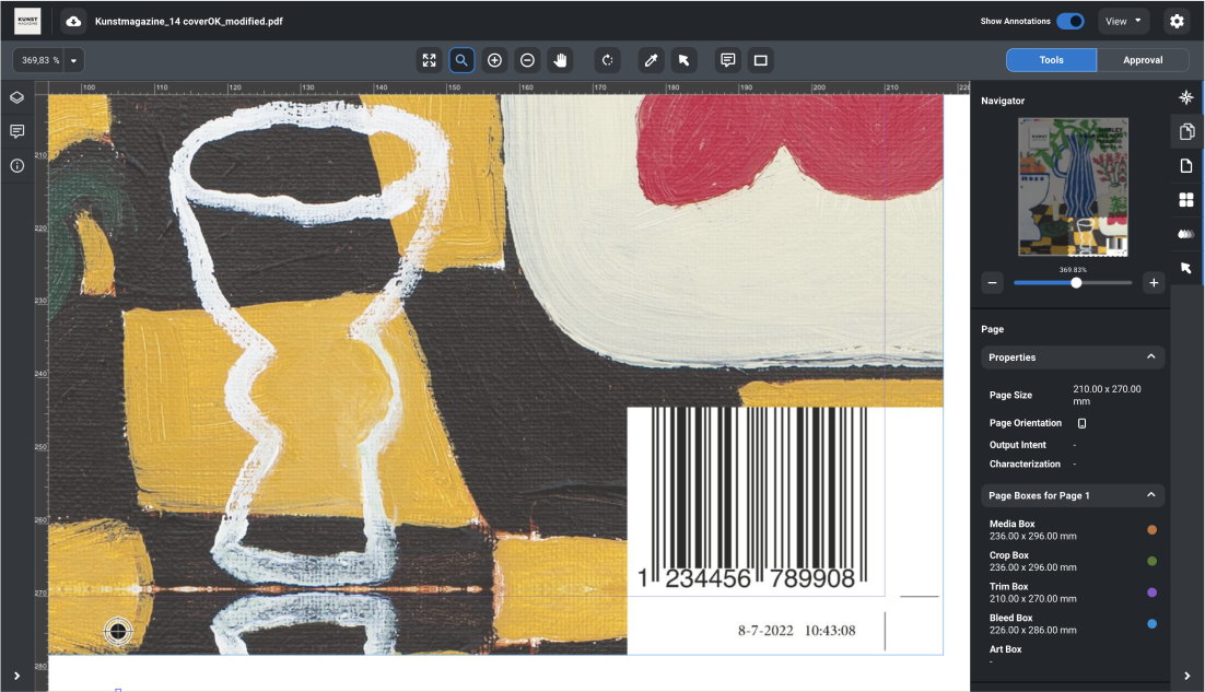 Drukklaar weergeven: kleur en overprint kloppen exact